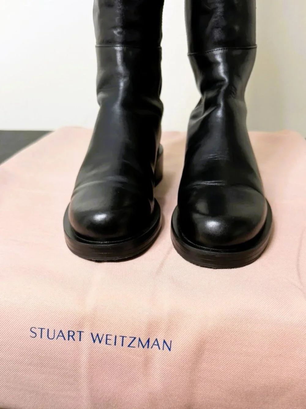 Stuart Weitzman Women's 5050 Black Bold Over The Knee Boots Sz 6.5